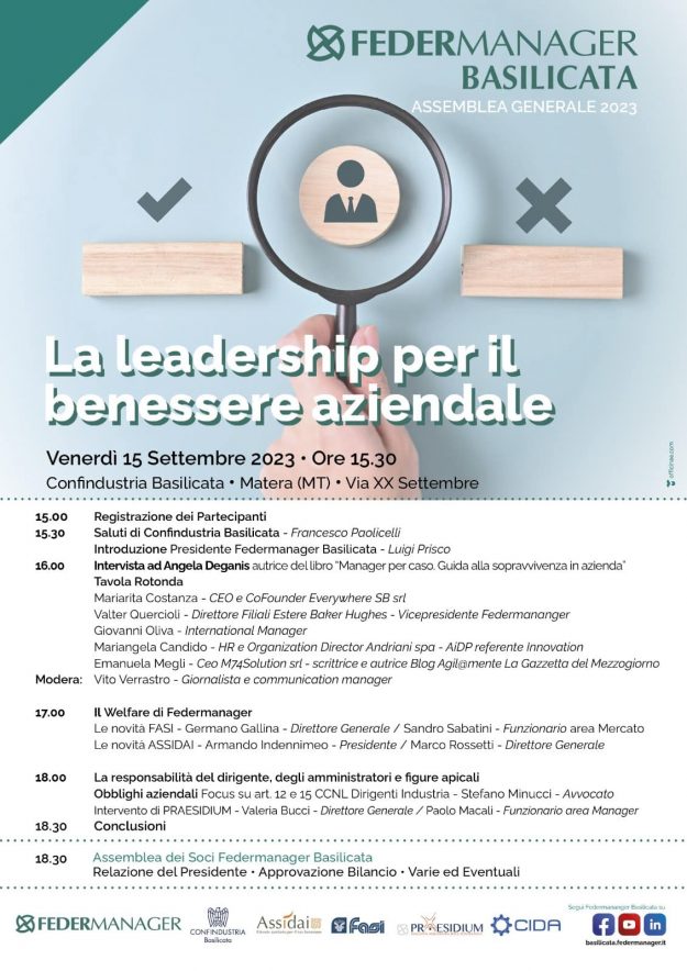 assemblea generale federamanager basilicata 2023