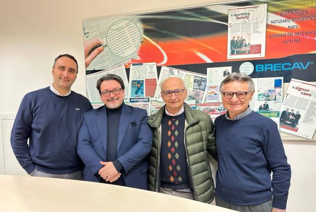 Federmanager-Basilicata-Brecav-Prisco Da sx: Alessandro Martemucci - Federmanager, Antonio Braia - CEO BRECAV, Luigi Prisco - Presidente Federmananger Basilicata, Antonio Castellano - Federmanager.