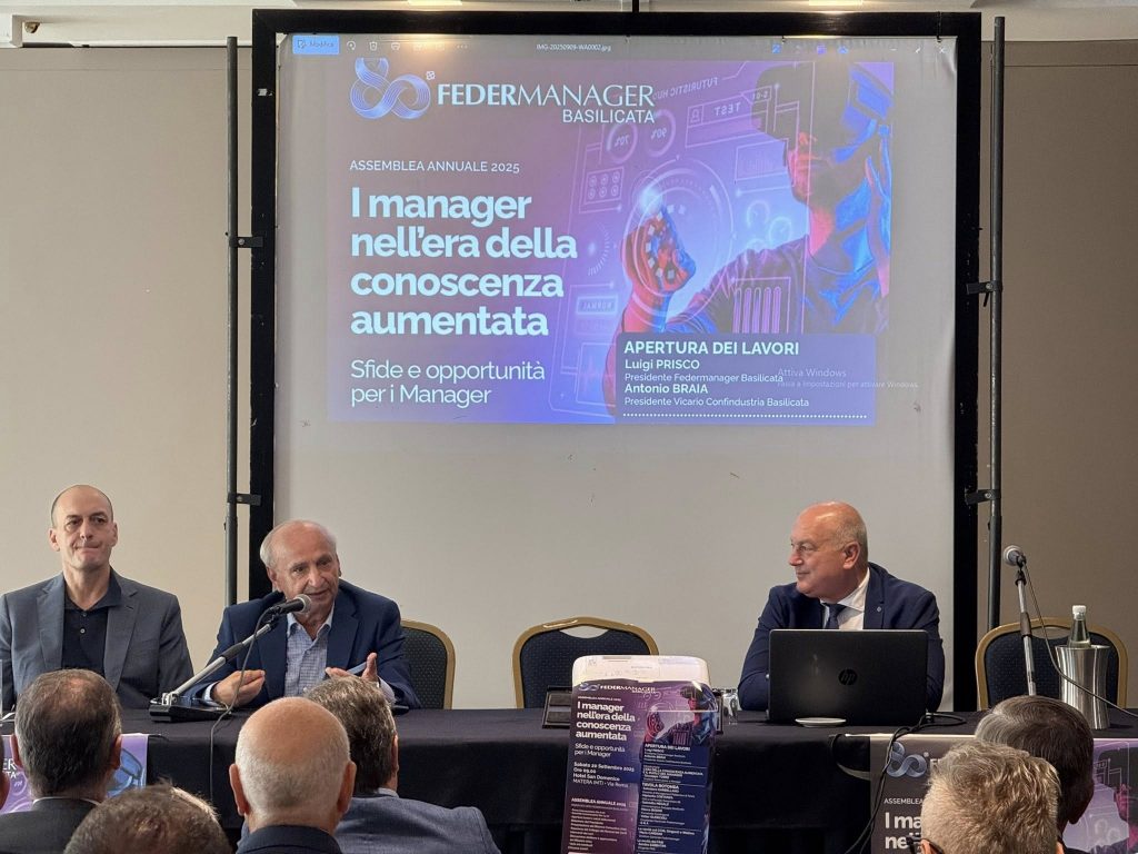 luigi prisco Assemblea annuale Federmanager Basilicata 2025