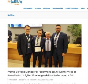 La carta stampata e i blog celebrano il successo dei Manager Lucani al Premio Giovane Manager
