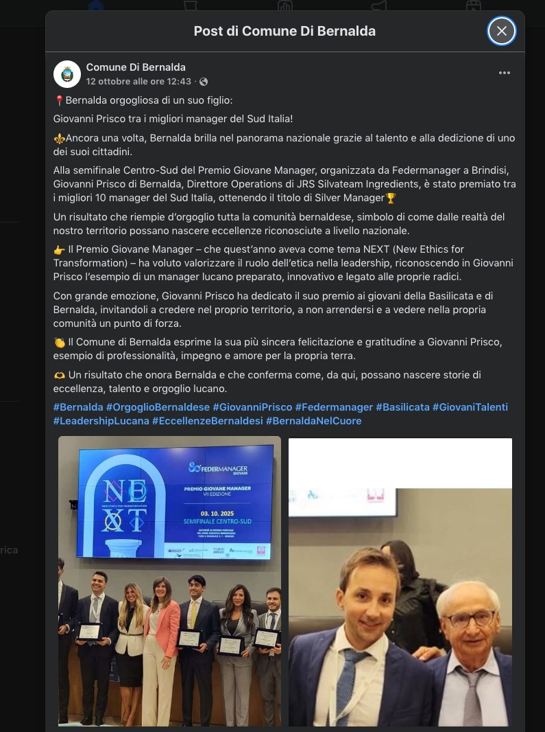 La carta stampata e i blog celebrano il successo dei Manager Lucani al Premio Giovane Manager